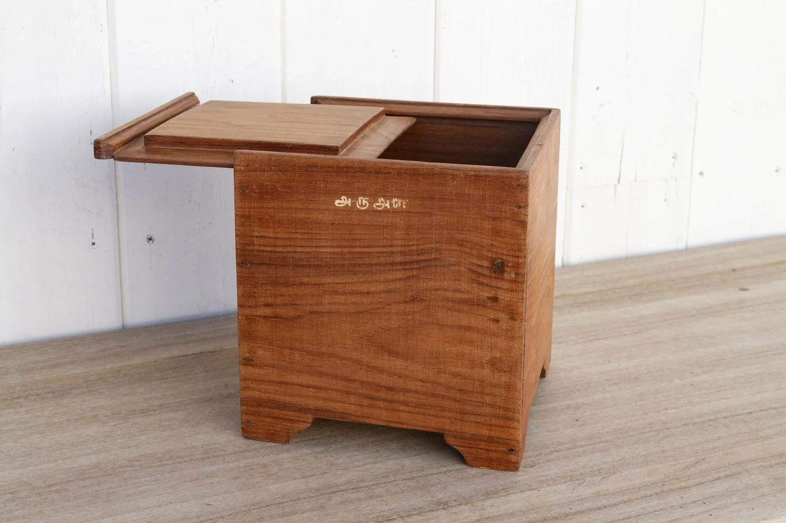 Antique Colonial Teak Chest - 4