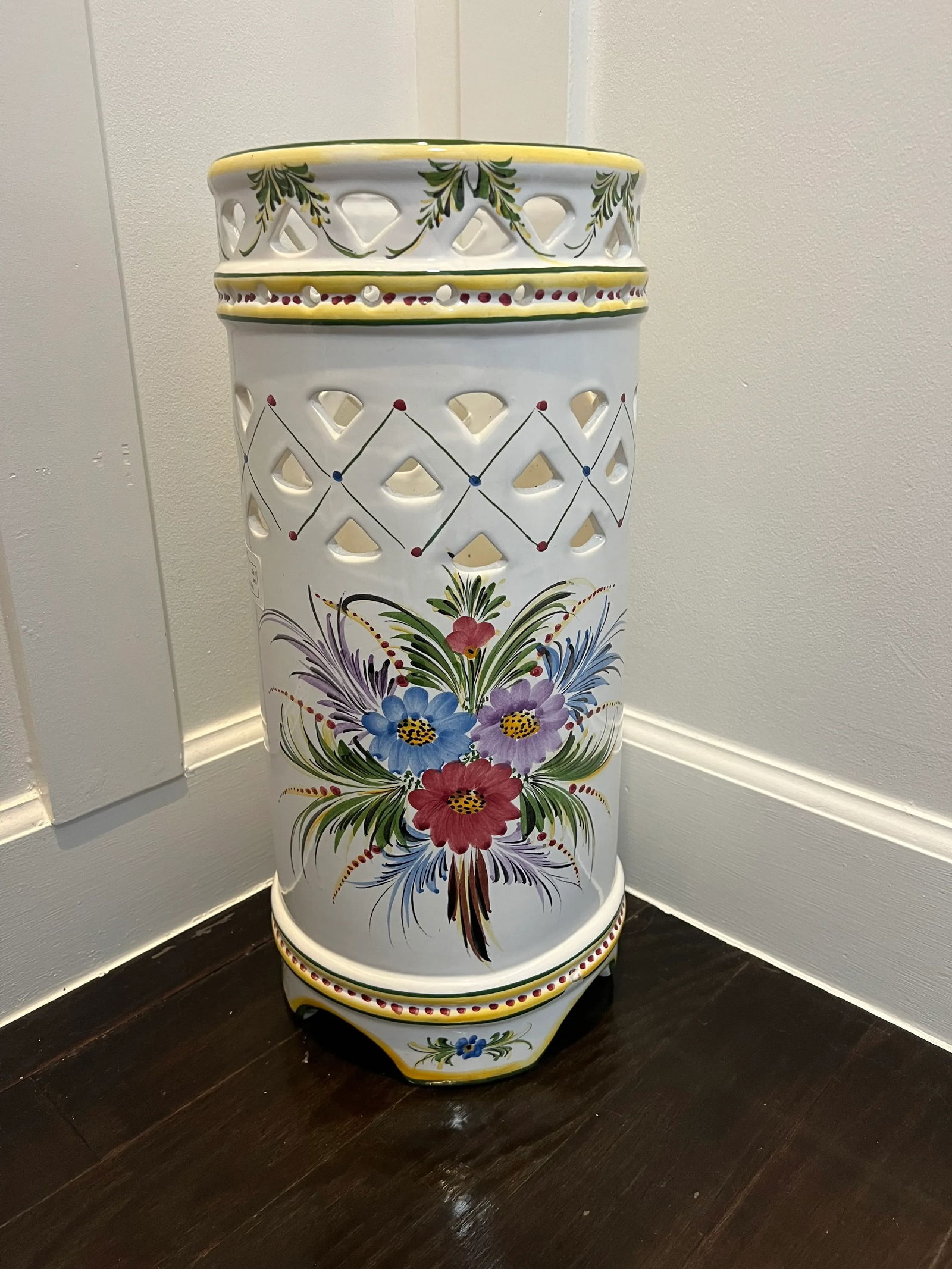 Hand Painted Umbrella Stand Made in Portugal - 11