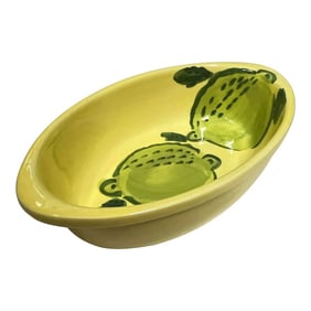 Mid 20th Century Yellow Italian Oval Dish