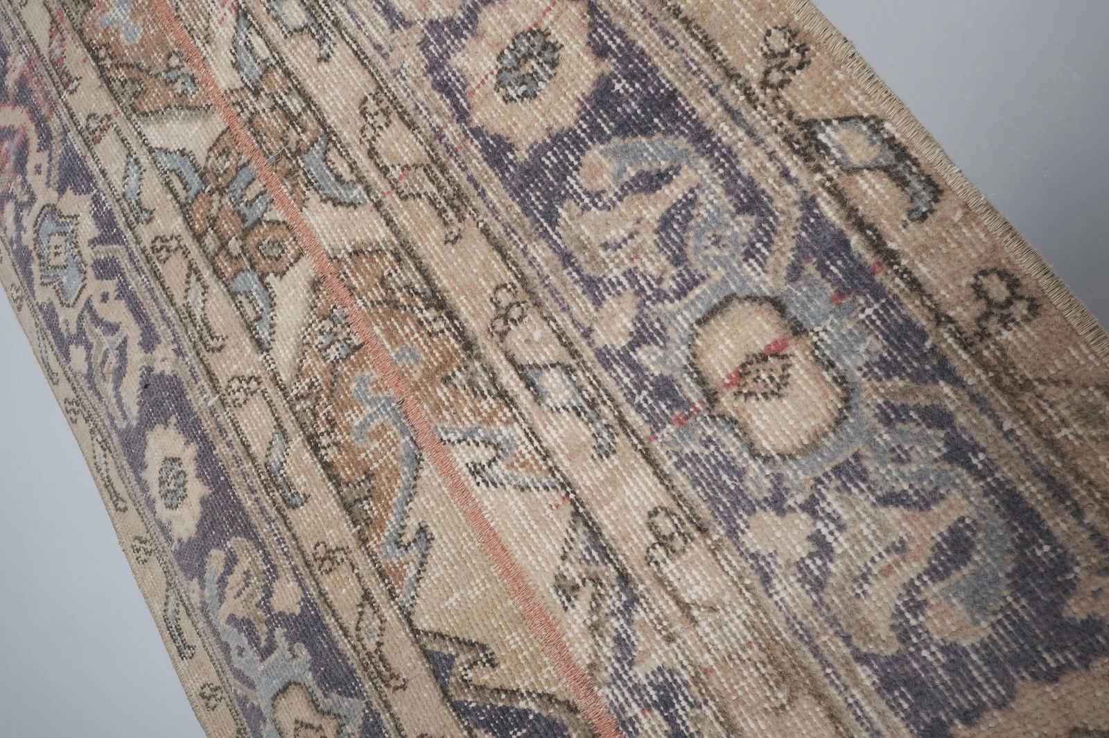 1960s Vintage Turkish Oushak Extra Long and Narrow Runner With Mid Century Modern Style - 8