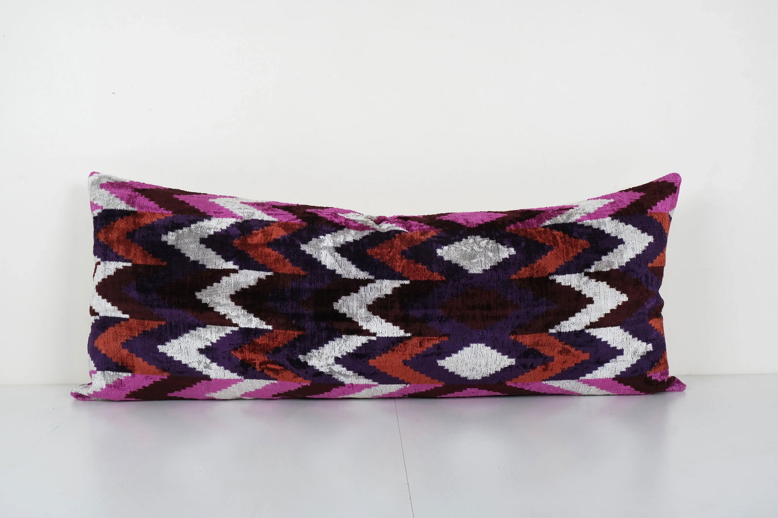 Ikat Bedding Velvet Pillow Cover 14'' X 38'' - 5