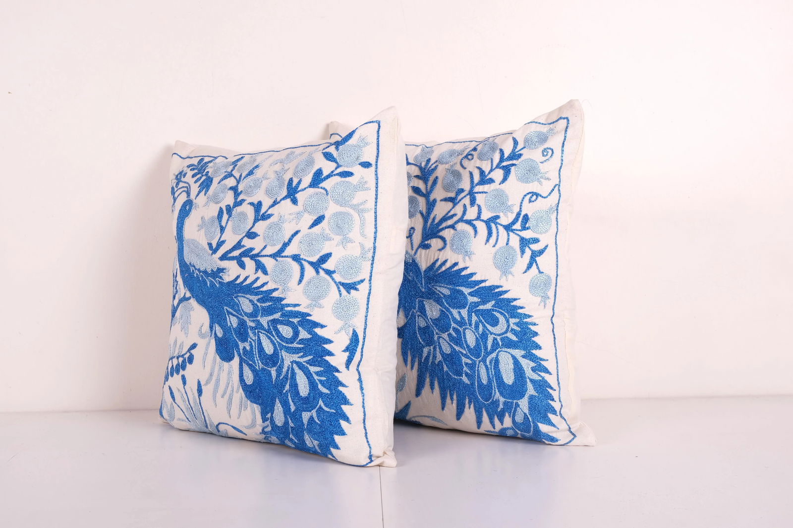 Suzani Peacock Pillow Cover - a Pair - 3