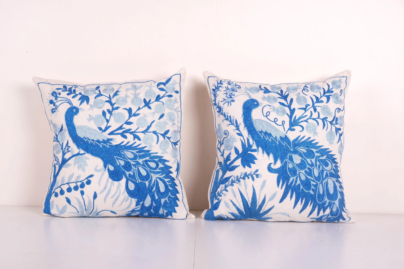 Suzani Peacock Pillow Cover - a Pair - 5