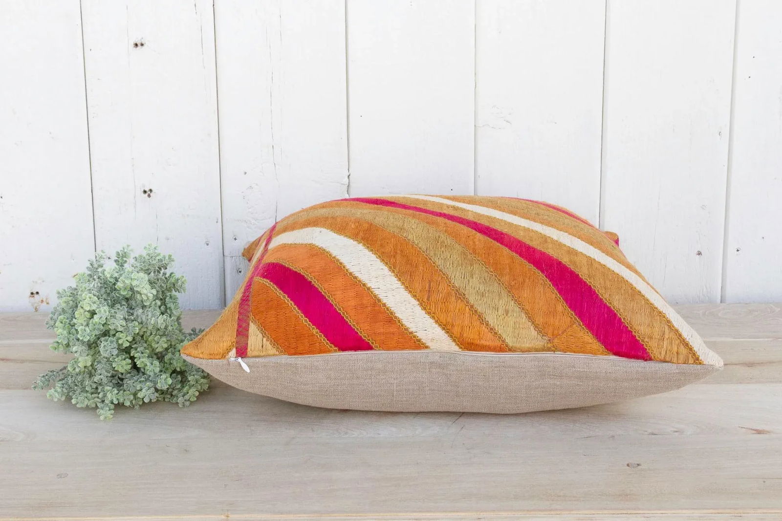 Lehrya Silk Phulkari Pillow - 7