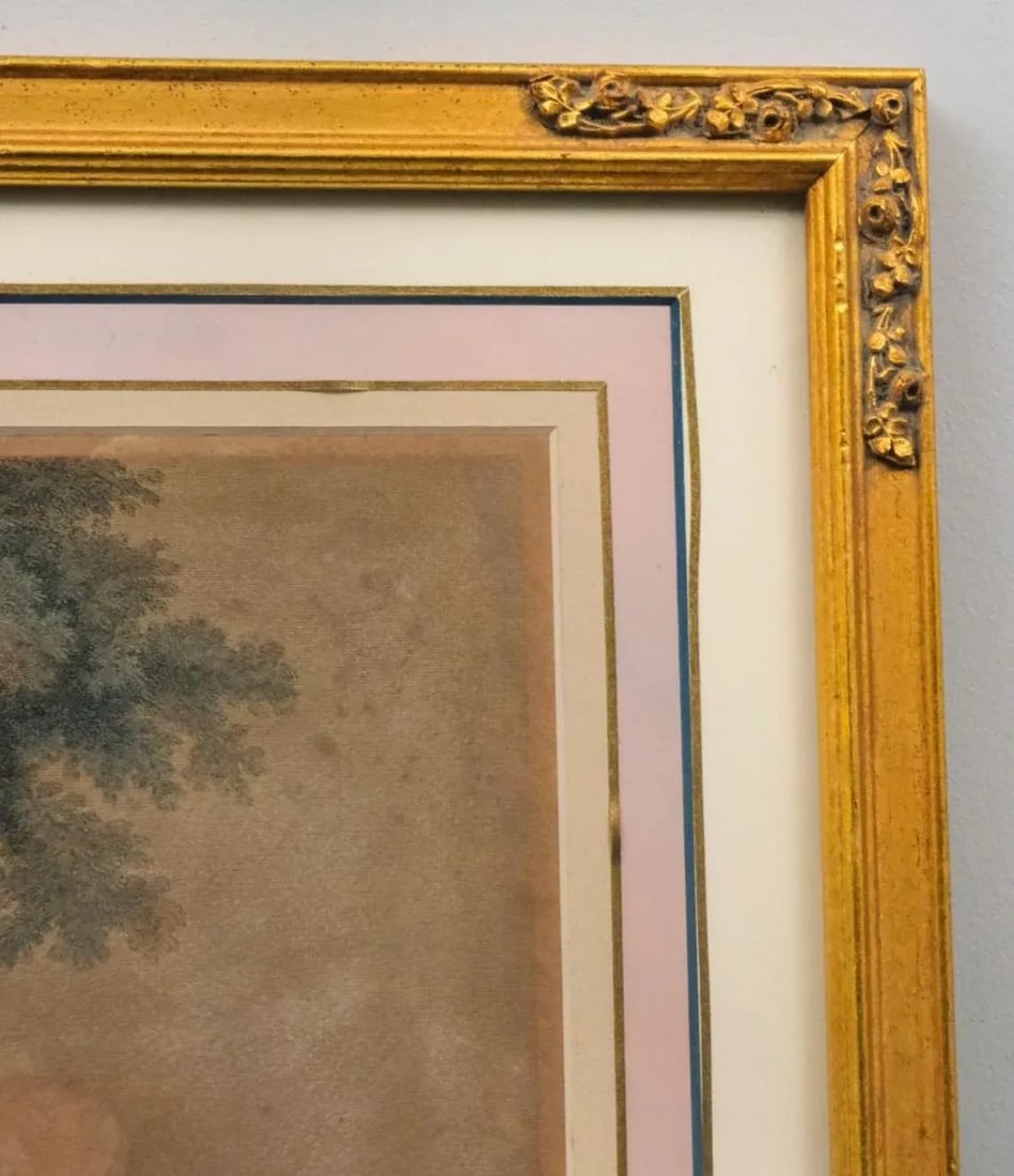 19th Century French Engraving Dedie a Monsieur Papillon After F. Boucher Gaillard - 2