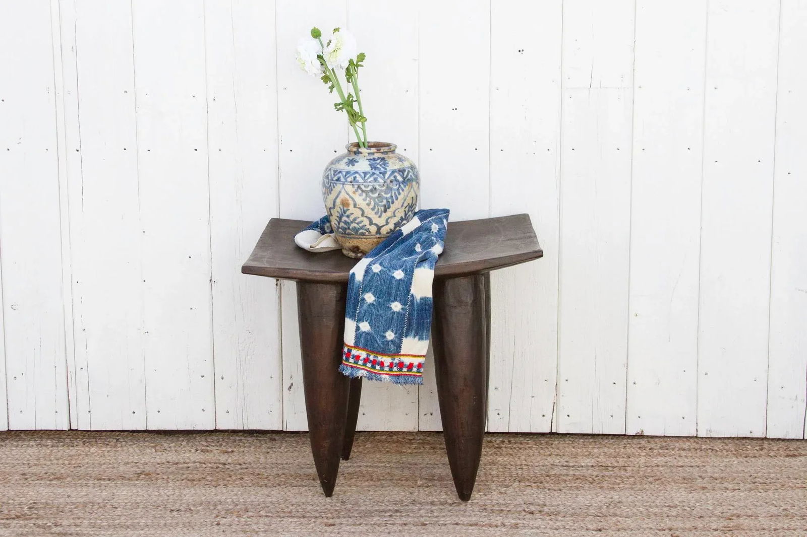 Tall Rectangular African Senufo End Table - 9