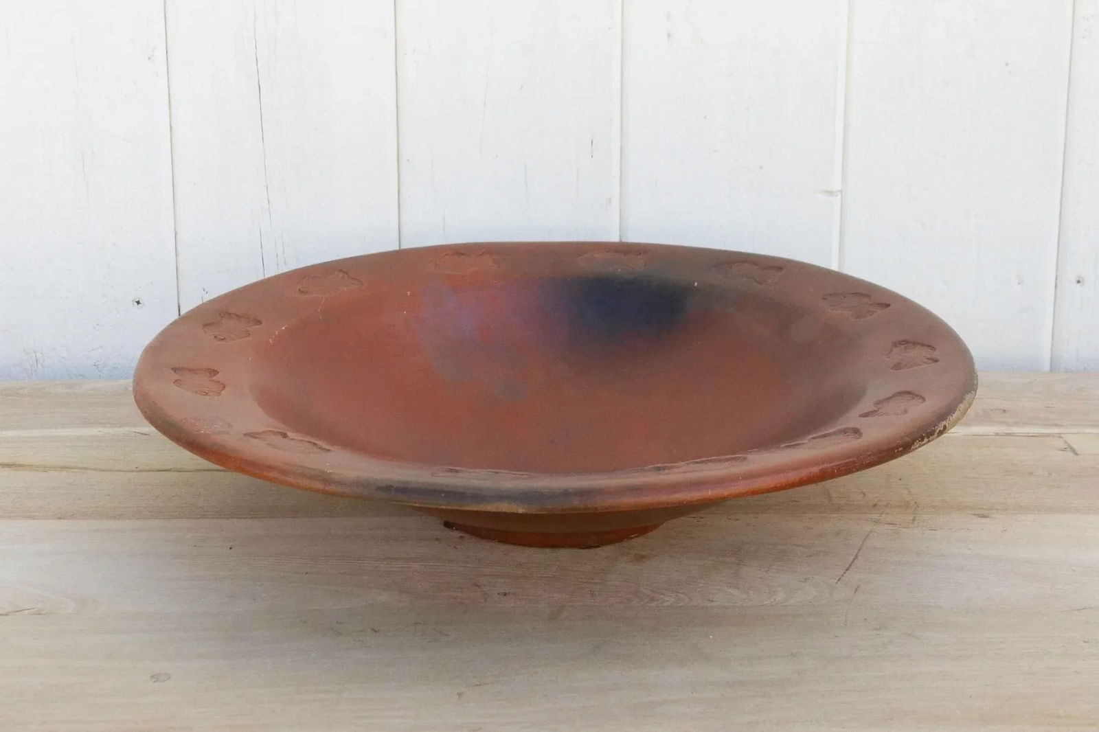 Large Clay Engraved Platter - 10