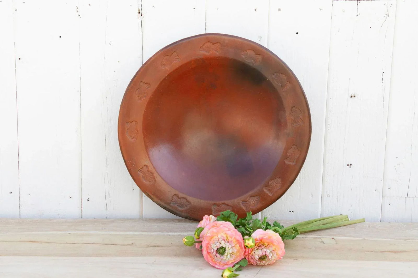 Large Clay Engraved Platter - 3