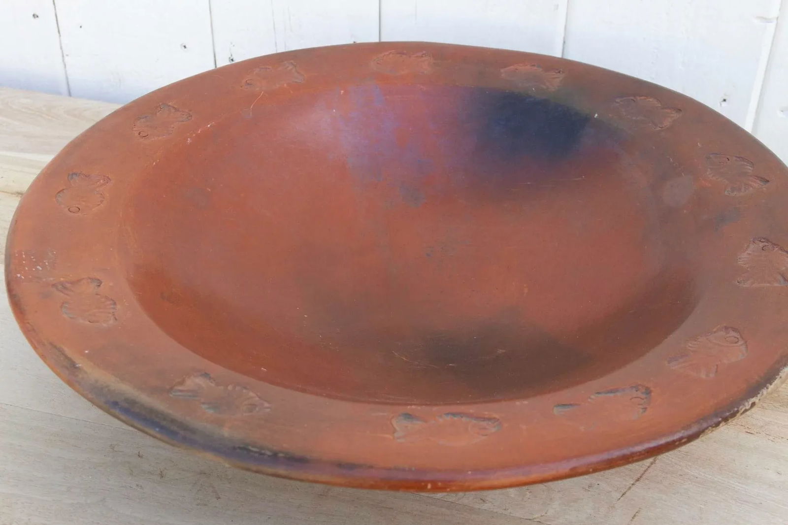 Large Clay Engraved Platter - 7