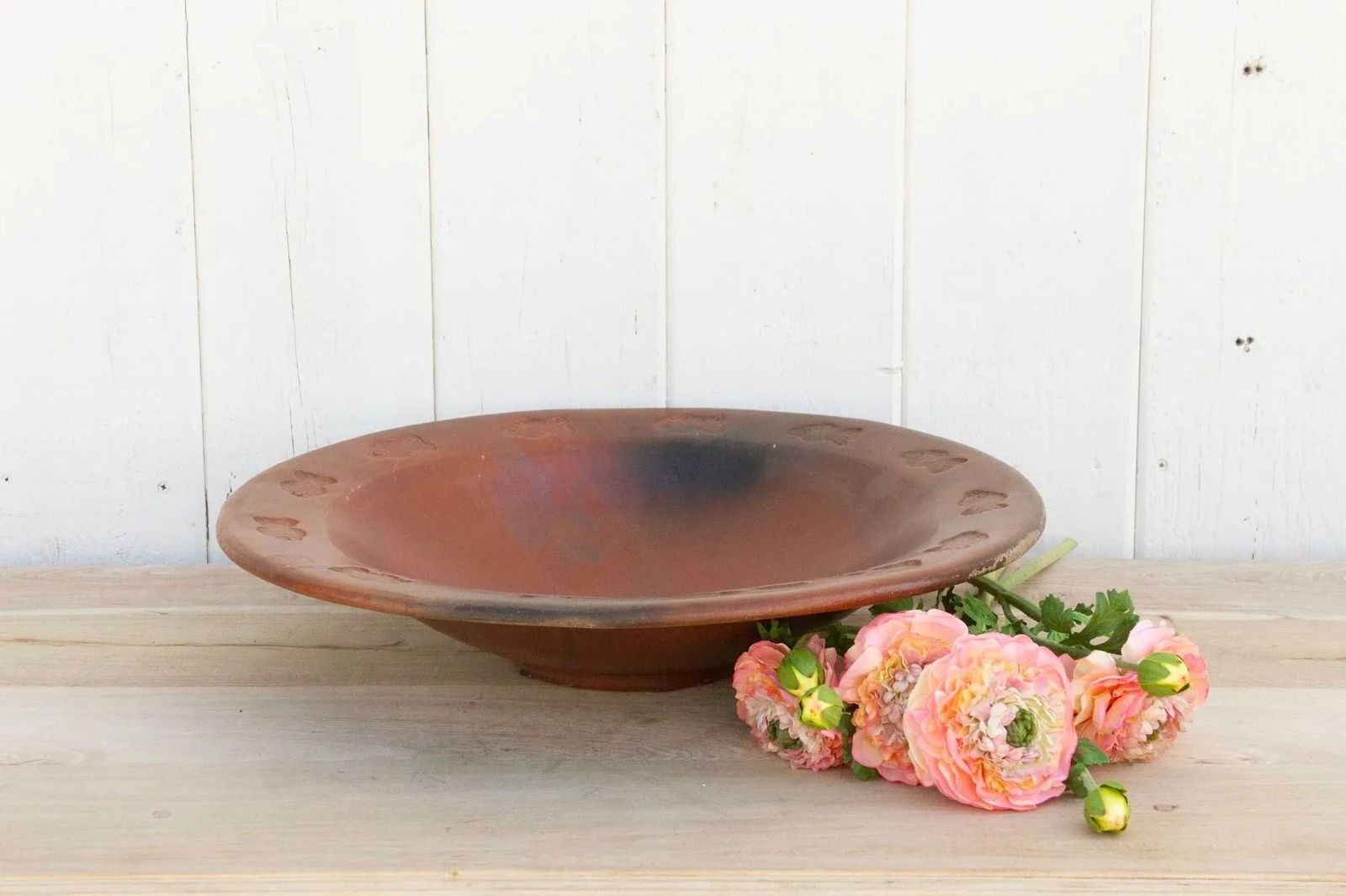 Large Clay Engraved Platter - 9