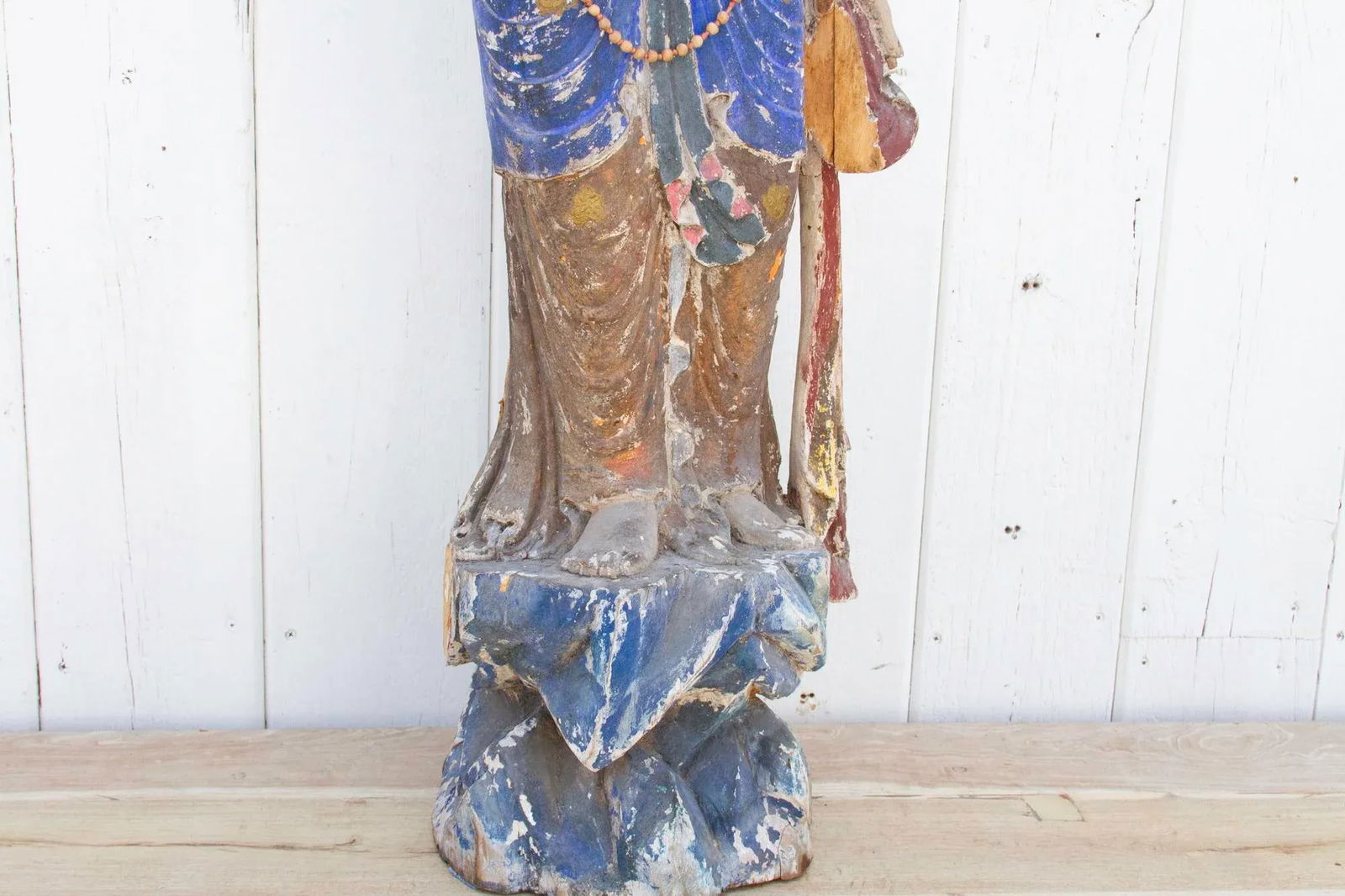 Antique Polychrome Quan-Yin Statue - 6