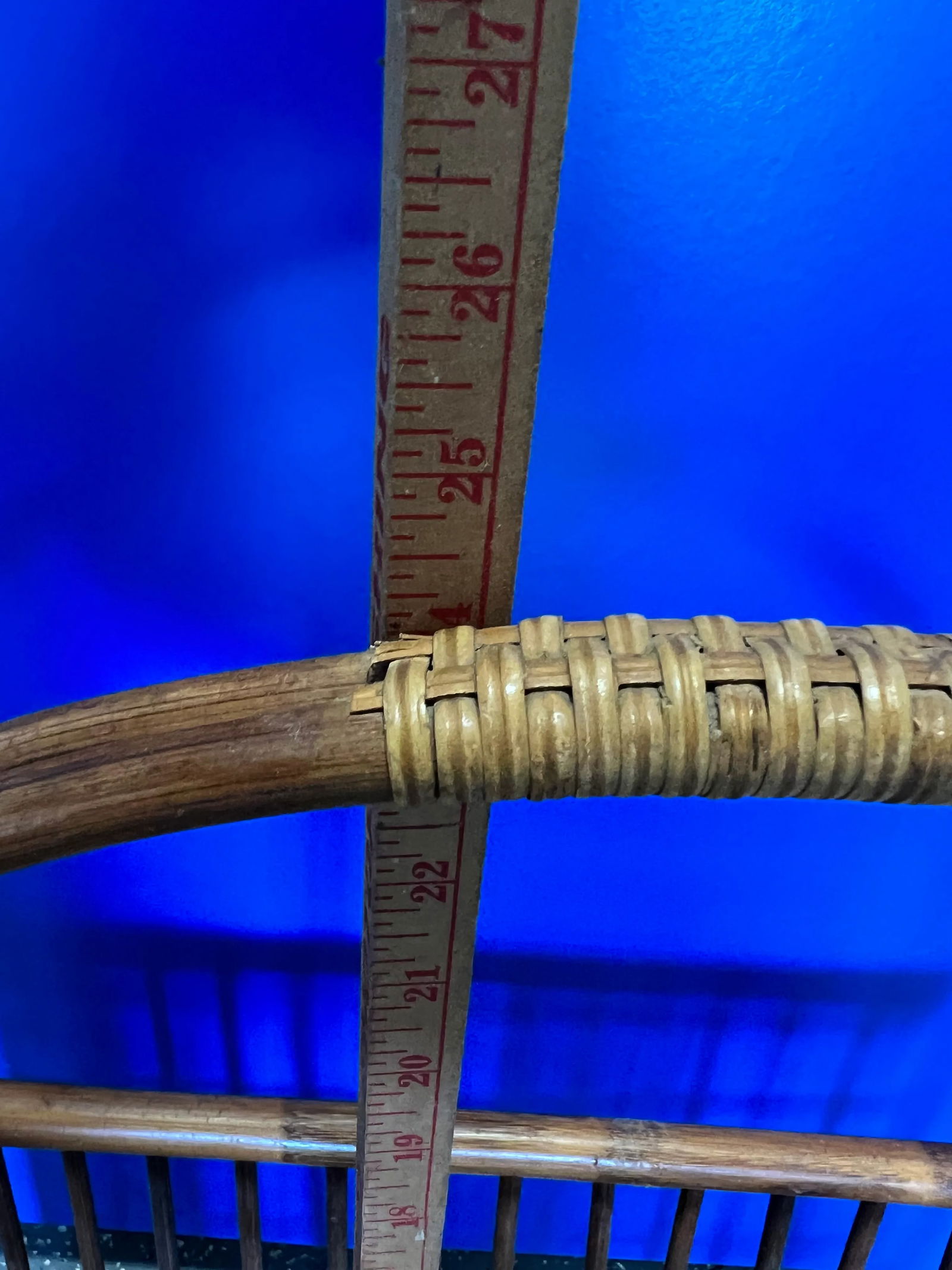 MidCentury Modern Rattan Magazine Rack - 3