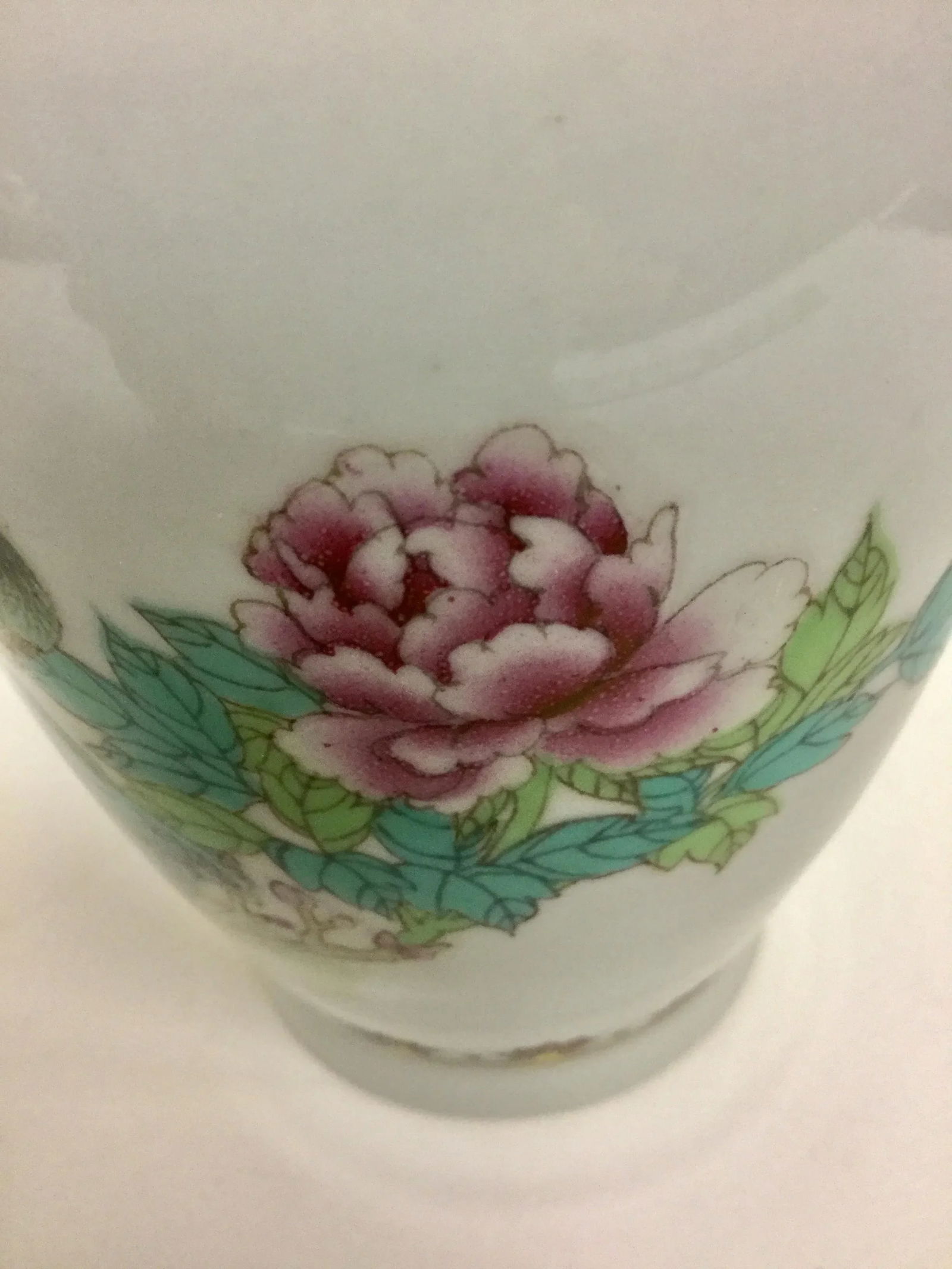 Antique Chinese Hand Painted Peacock Vase - 10