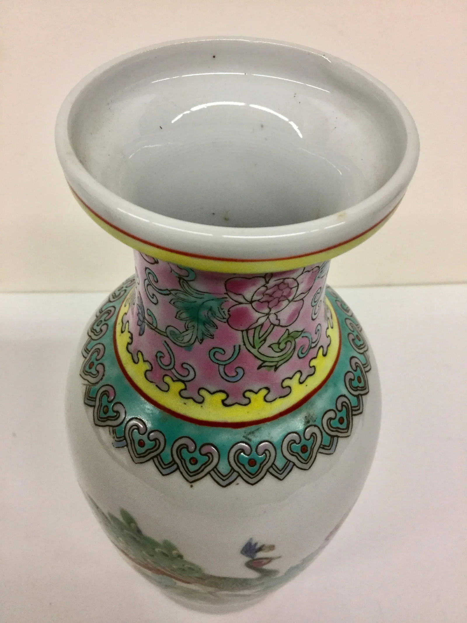 Antique Chinese Hand Painted Peacock Vase - 5
