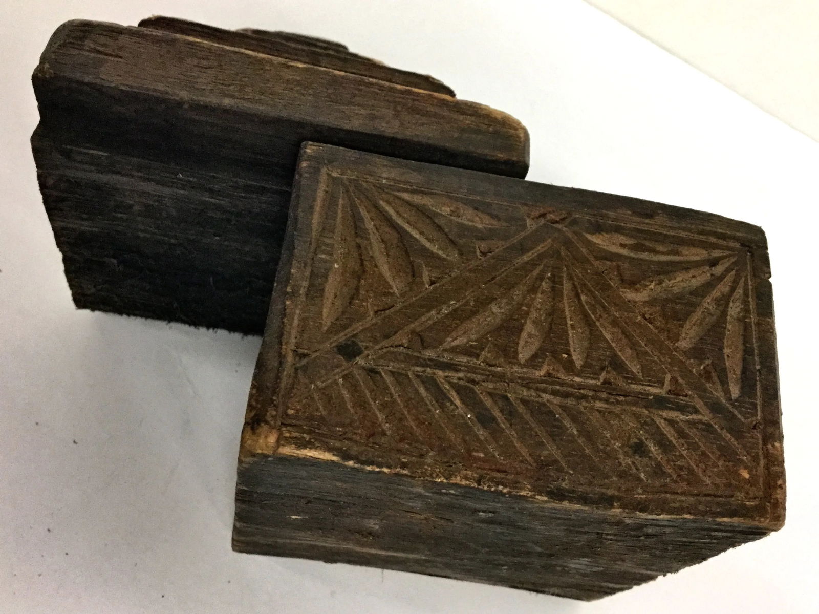 Primitive Asian Secret Hiding Lid Wood Box - 7