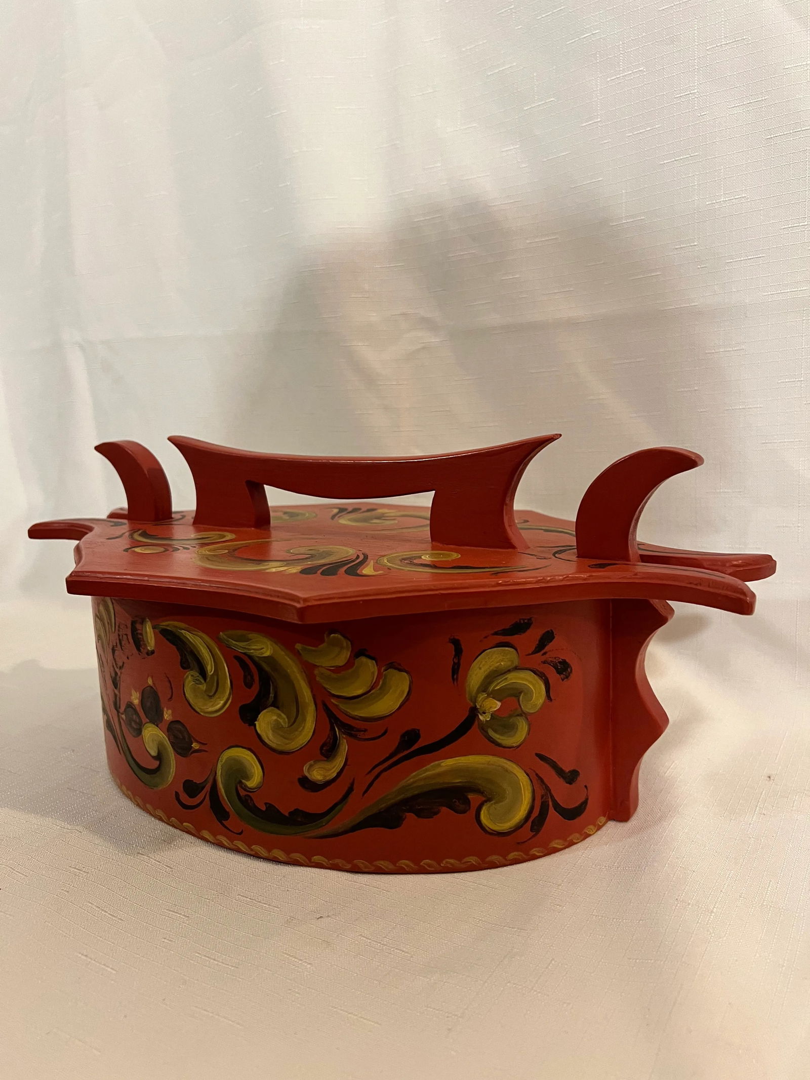 Vintage Norwegian Rune Box Artist Signed Folk Art - 3