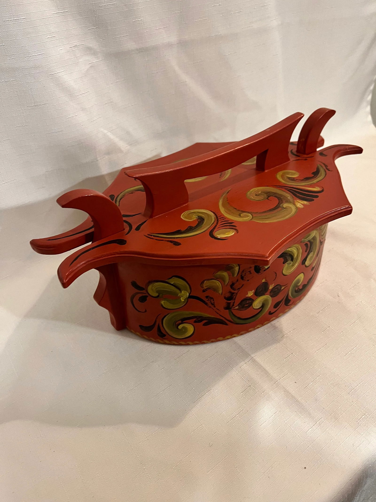 Vintage Norwegian Rune Box Artist Signed Folk Art - 5