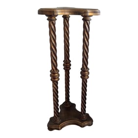 Vintage Venetian Gold Twisted Leg Pedestal
