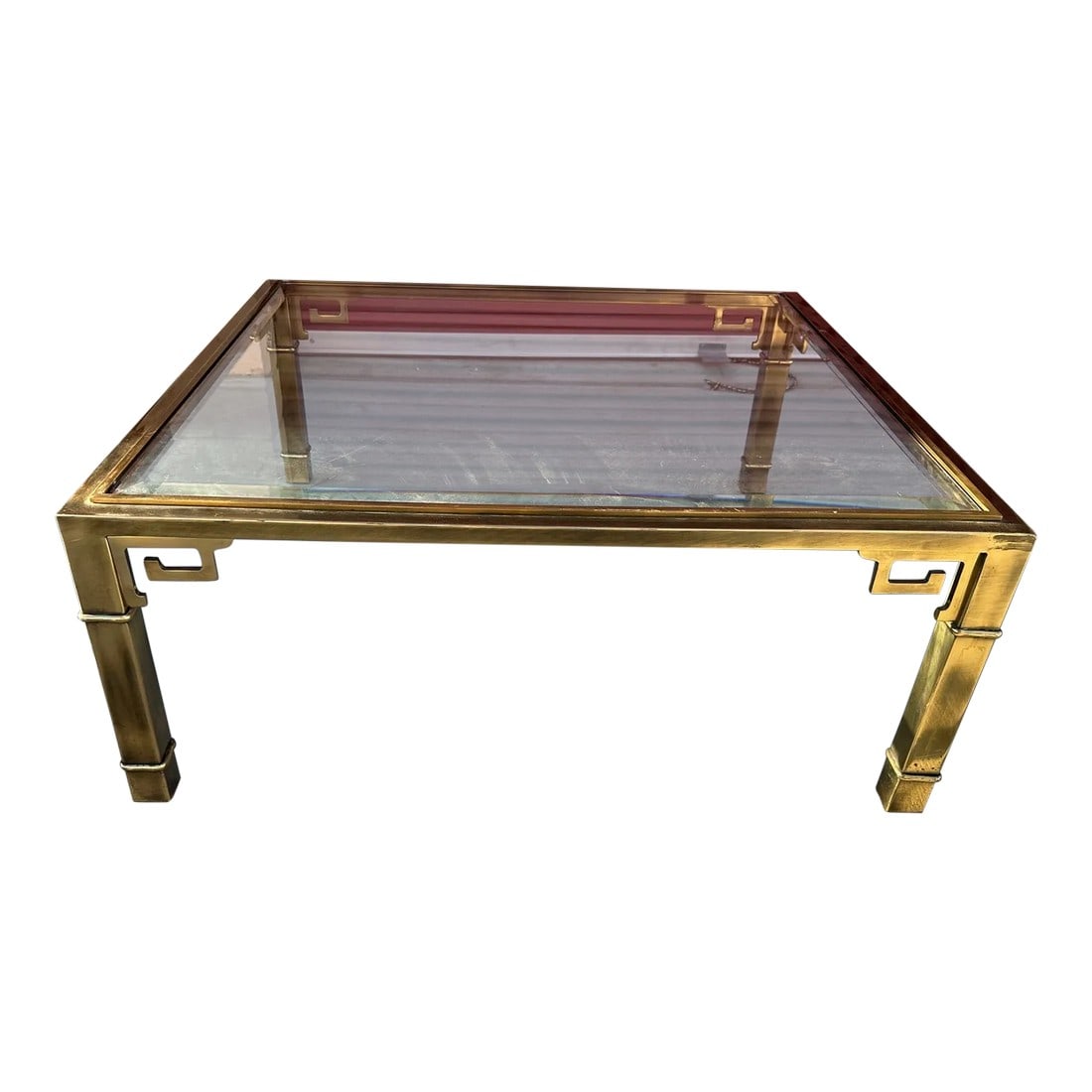 Vintage Mastercraft Greek Key Brass Coffee Table (1 of 11)