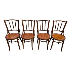 Set of 4 Classic Bentwood Cafe Chairs by J. & J. Kohn Mundus