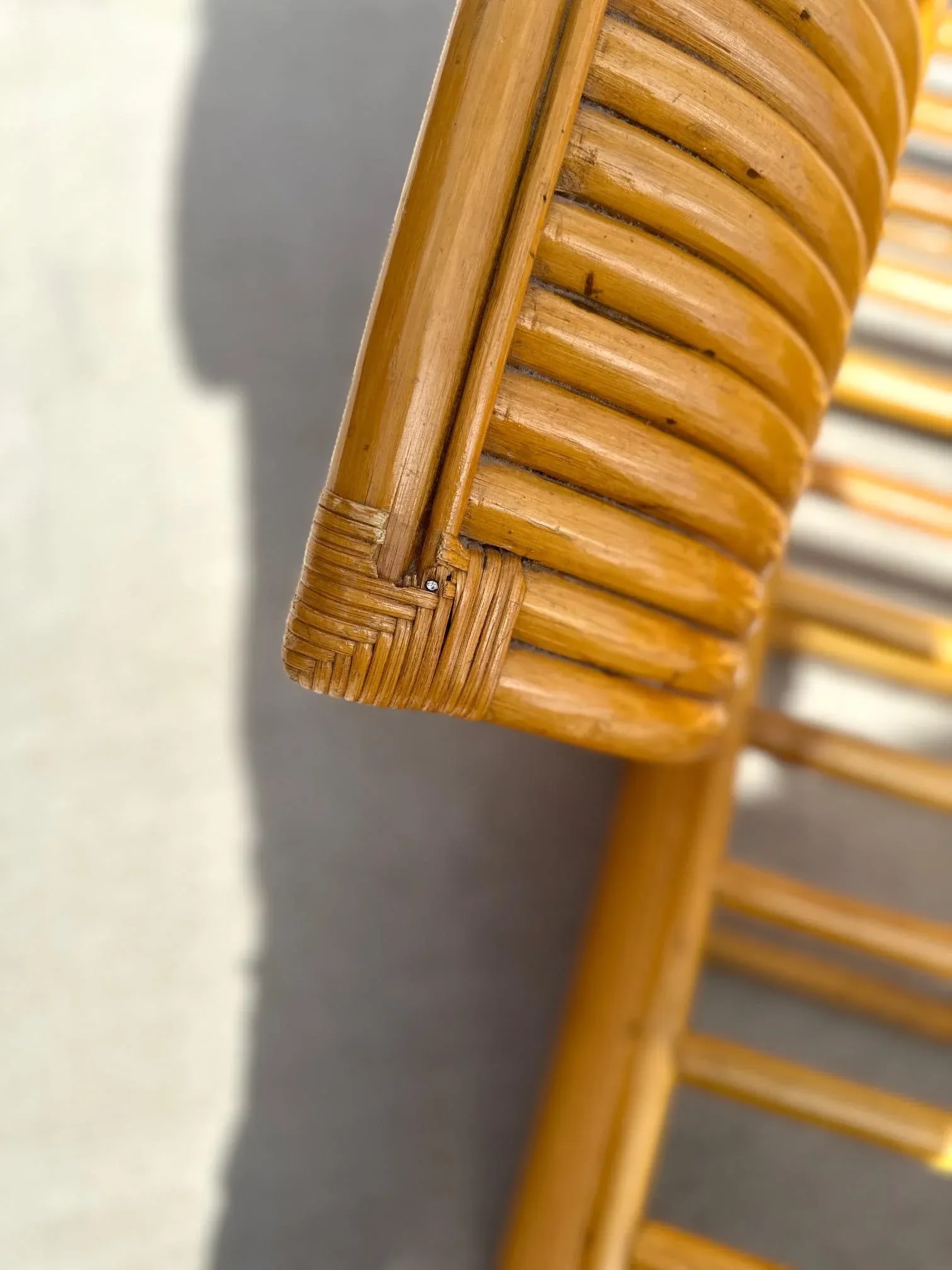 Vintage Paul Frankl Rattan Chaise Lounge - 10