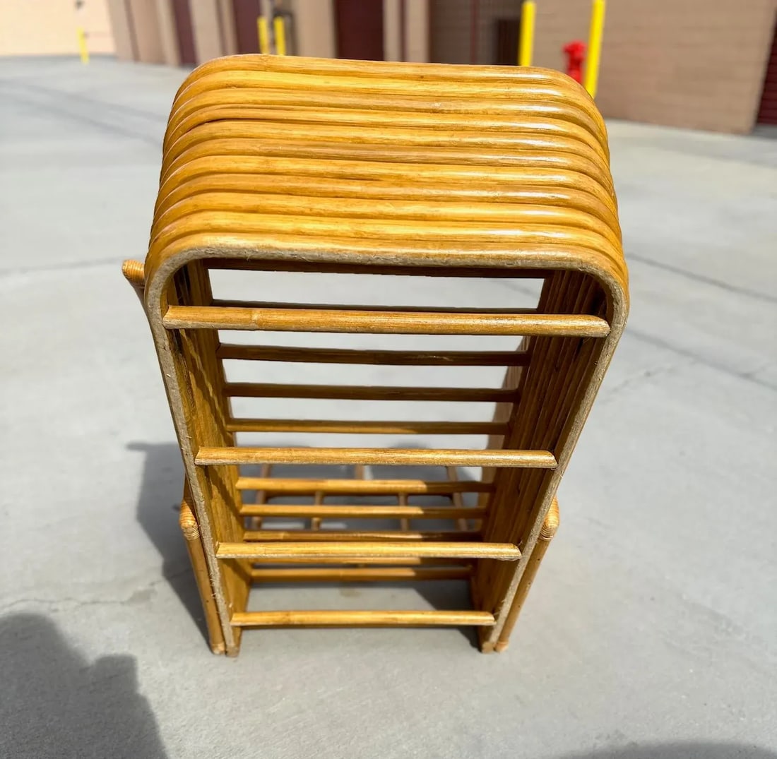 Vintage Paul Frankl Rattan Chaise Lounge - 11