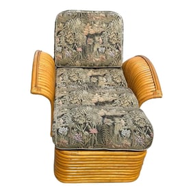 Vintage Paul Frankl Rattan Chaise Lounge