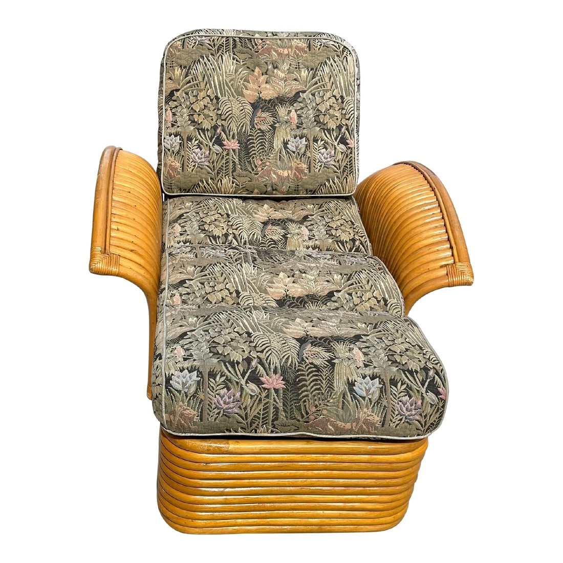 Vintage Paul Frankl Rattan Chaise Lounge (1 of 12)