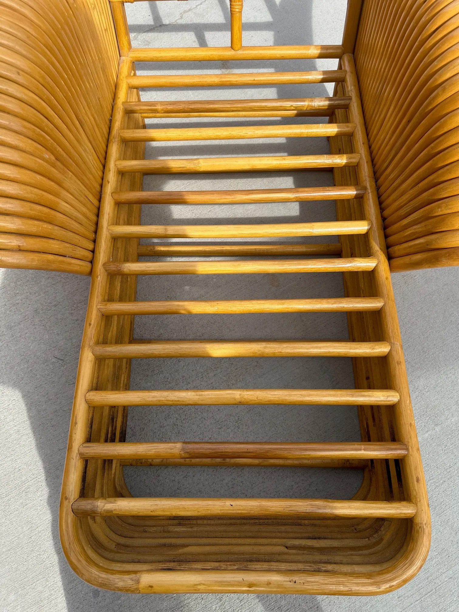 Vintage Paul Frankl Rattan Chaise Lounge - 8