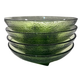 Mid Century Modern Avocado Green Bowl Set of 4