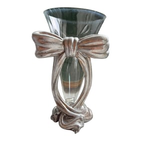 Coveted Silver Bow Vase