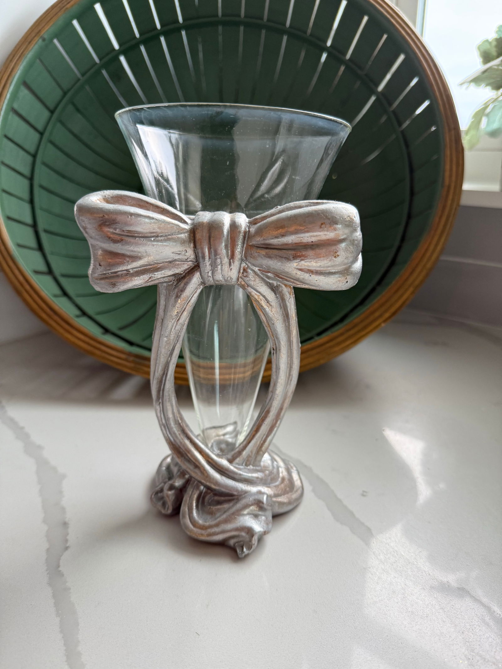 Coveted Silver Bow Vase - 2