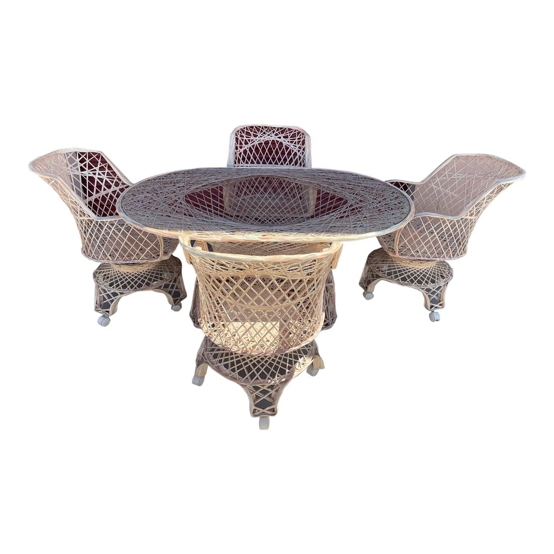 1960s Mid-Century Russell Woodard Style Spun Fiberglass Table & 4 Chairs (1 of 12)