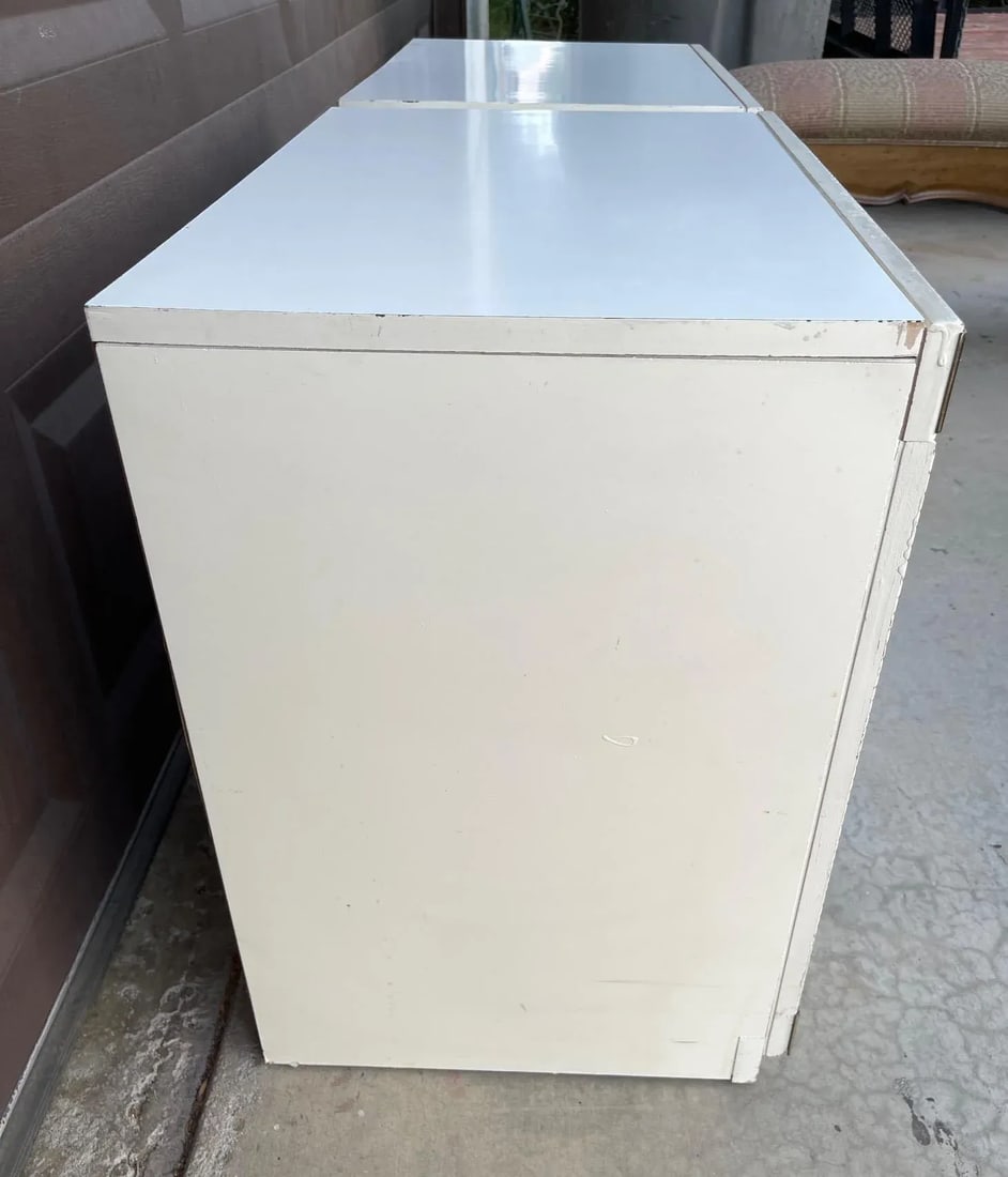 Mid-Century Lea Furniture Pair of White Nightstands - 2