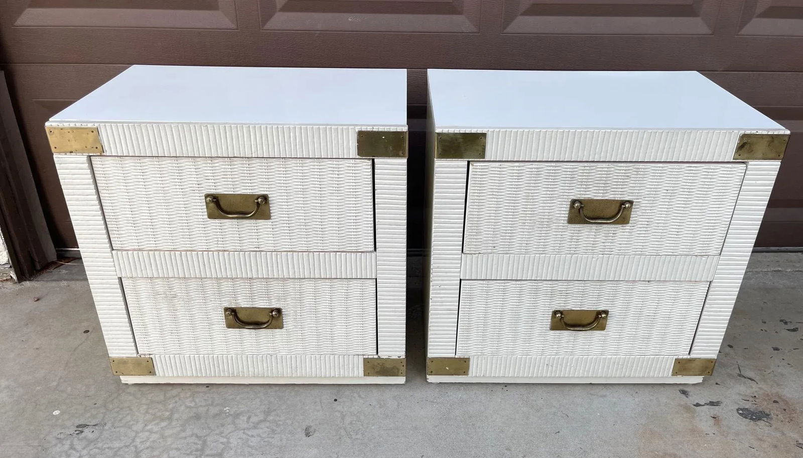 Mid-Century Lea Furniture Pair of White Nightstands - 9