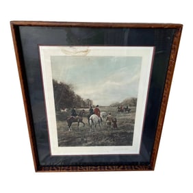 Antique Heywood Hardy Hand Colored Engraving Titled ââ‚¬Å“ Going to