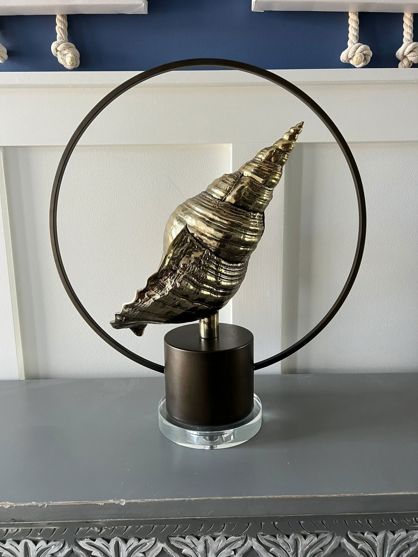 Modern Coastal Chic Seashell Statue - 3