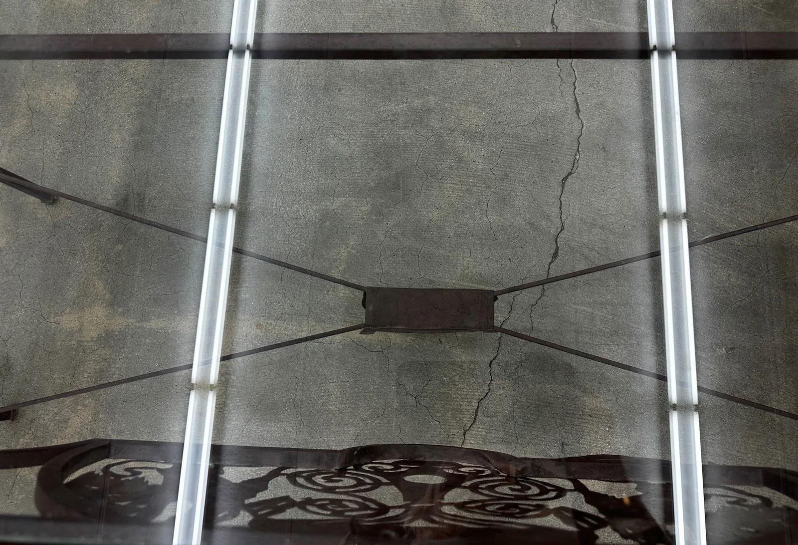 Wrought Iron Glass Top Console Table & Mirror Set-A Pair - 8