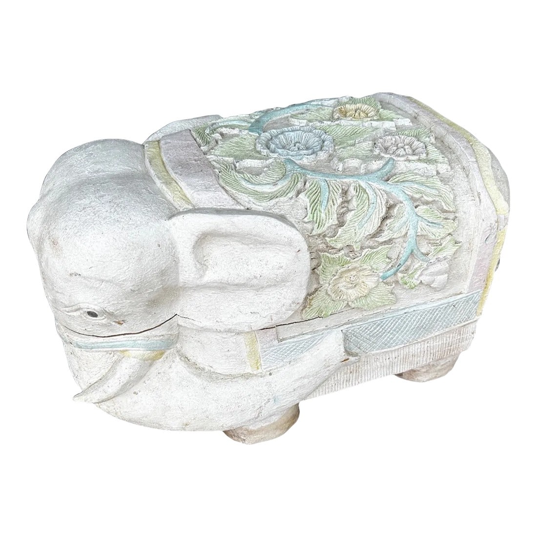 Hand Carved Elephant Wooden Stool (1 of 10)