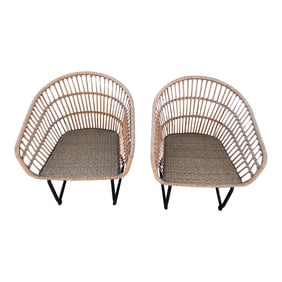West Elm Style Pair of Outdoor Chairs