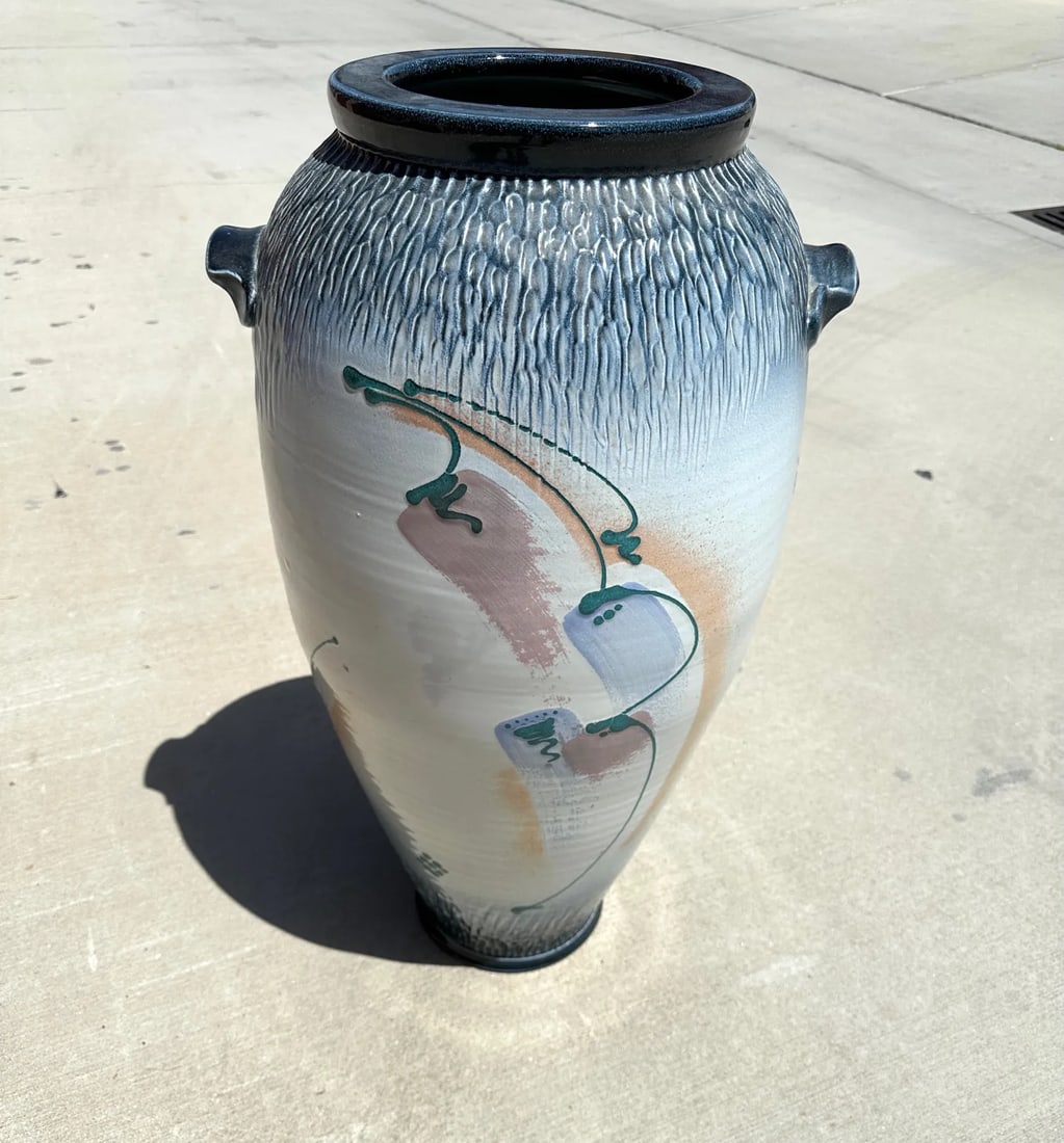 Mark Untener Large Glazed Ceramic Floor Vase - 5