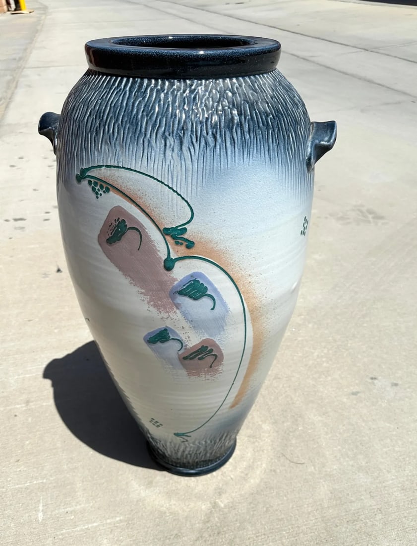 Mark Untener Large Glazed Ceramic Floor Vase - 9