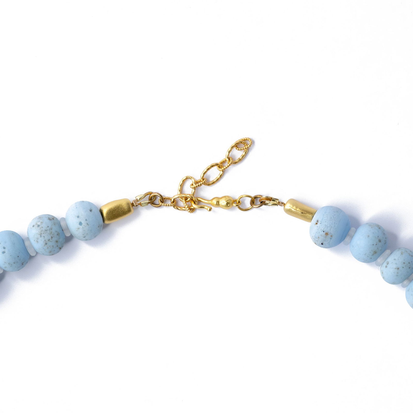 Freshwater Pearl & Blue Ceramic Bead Necklace II - 4
