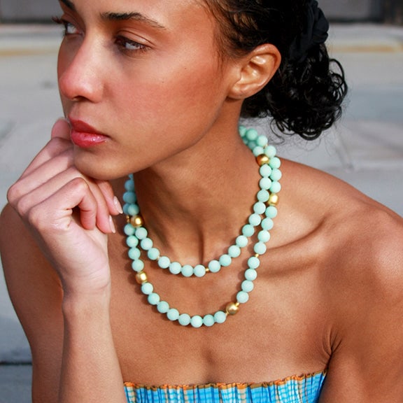 Mint Green Chalcedony Necklace - 3