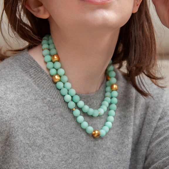 Mint Green Chalcedony Necklace - 9