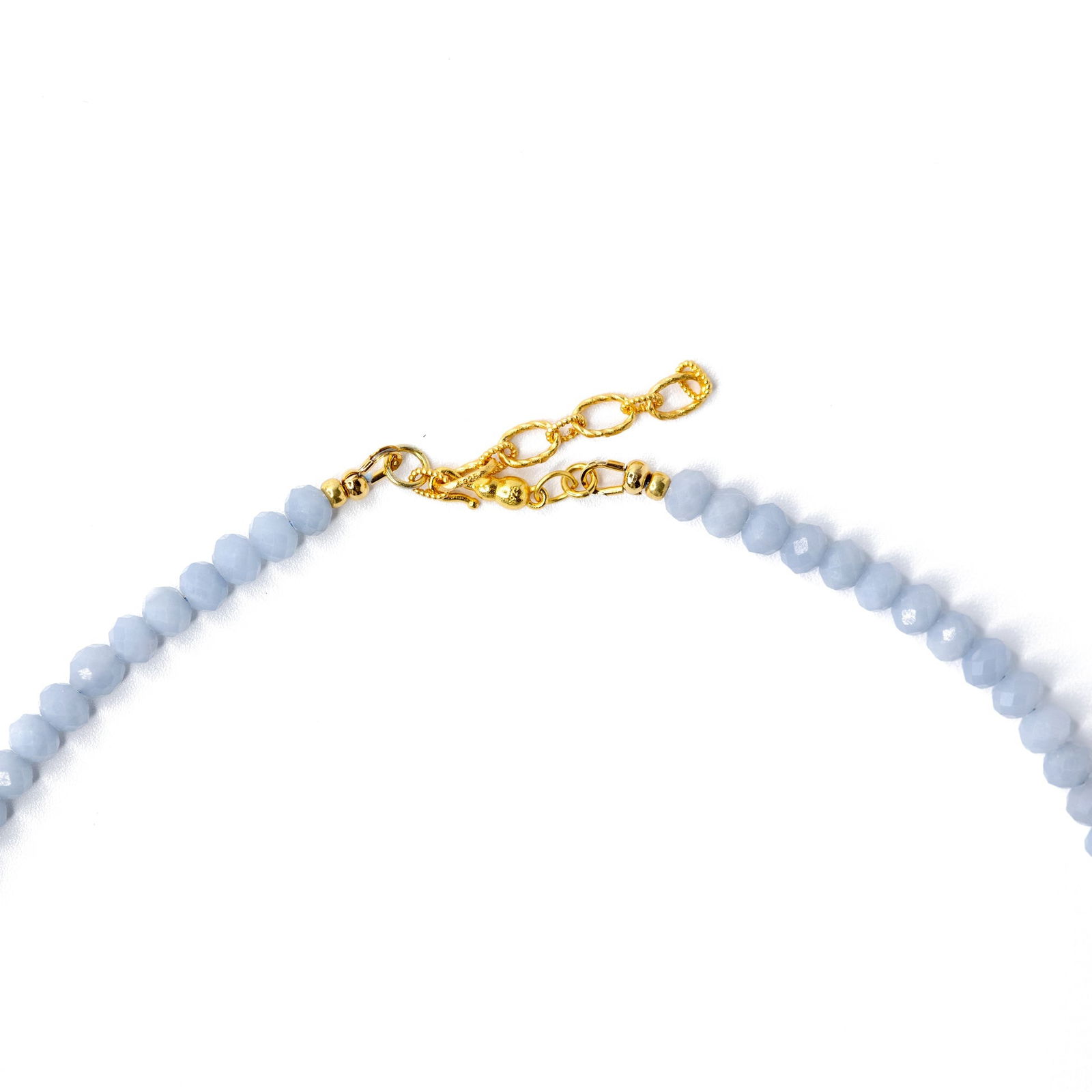 Angelite Gold Beaded Necklace - 3