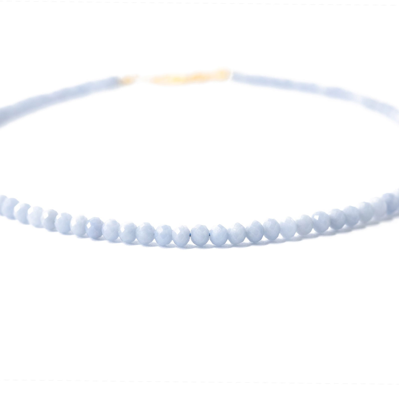 Angelite Gold Beaded Necklace - 6