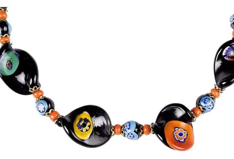 Butterscotch Bakelite Rhinestone Clamper Bracelet - 2