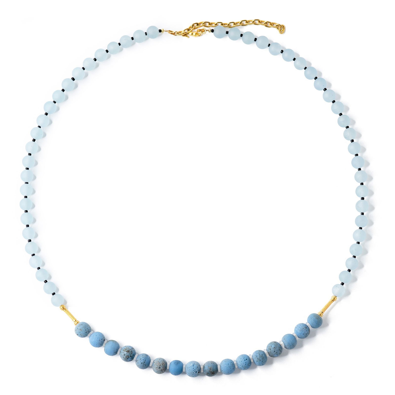 Blue Chalcedony Necklace: Title:Blue Chalcedony Necklace Description:Inspired by Russian landscape painter Ivan Shishkin's Famous Painting "Morning Mist". It adds a refined elegance, effortlessly blending with various outfits