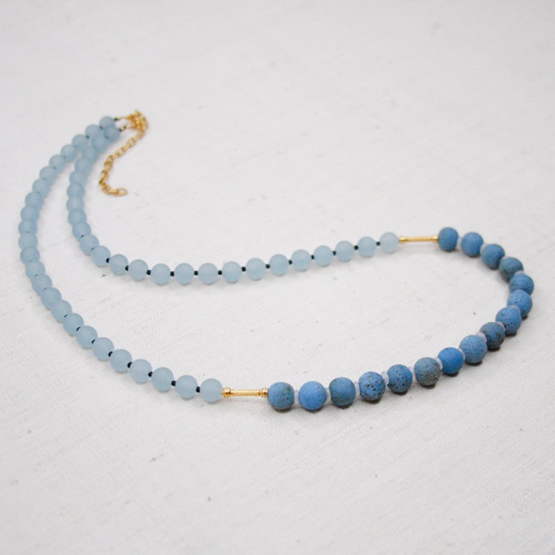 Blue Chalcedony Necklace - 4